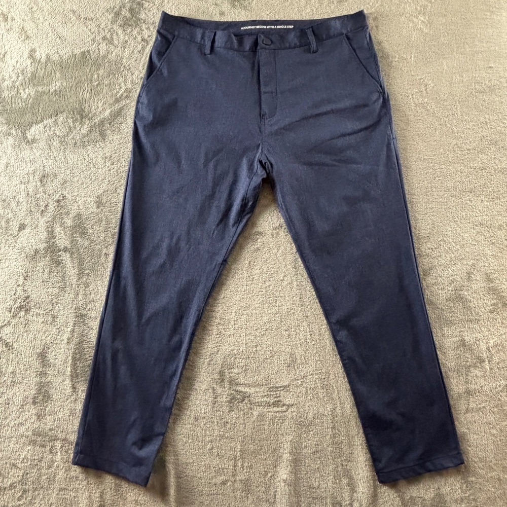 Rhone Commuter Pant Navy Mens 38x29 Classic Fit Chino Performance Trouser 101576